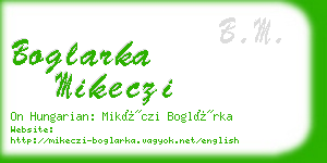 boglarka mikeczi business card